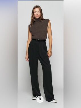 REFORMATION
Brown Arco Cashmere Sweater Vest In
Herringbone size XL